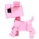 Robot hours “Puppy”, transformed into the alarm, works from batteries, color pink