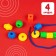 Bank lacing 40 elements "Funny beads", according to the Montessori methodology