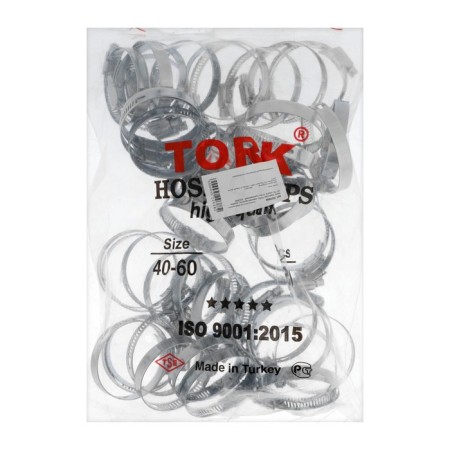 Chervyeric TORK clamp, end -to -end carriage, diameter 40 - 60, 10 mm width, galvanized-1