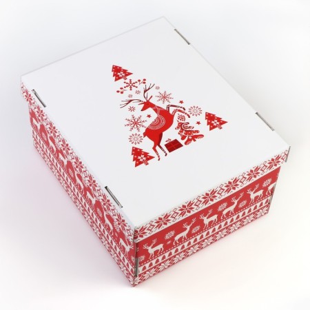 Scandinavia folding box, 31.2 x 25.6 x 16.1 cm, New Year-1