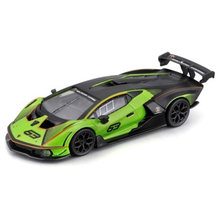 Racing machine BBURAGO Lamborghini Essenza SCV12, Die-Cast, 1:32, Green color-5