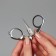 Scissors manicure, straight, folding, 9 cm, silver color