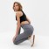 Pants (leggings) Sports female with textured elastic minaku color graphite, river 46