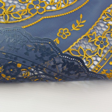 Towa Grace napkin, openwork, oval, 30x45 cm, blue/gold color-1
