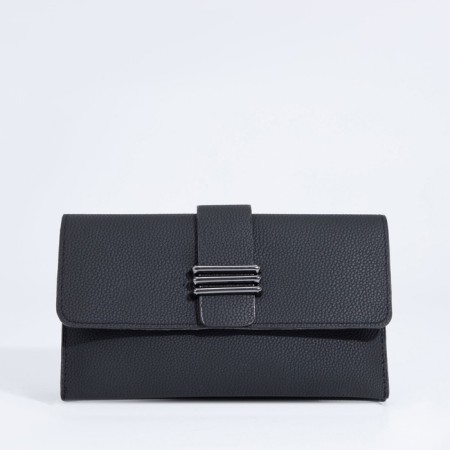 Bag-clate on magnet, long belt, black color