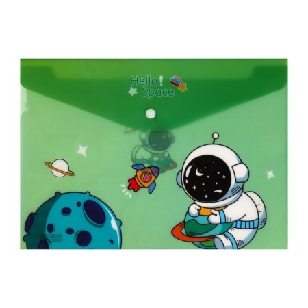 Folder-convert on the button, A4, 180 μm, "Cosmonaut", mix-4
