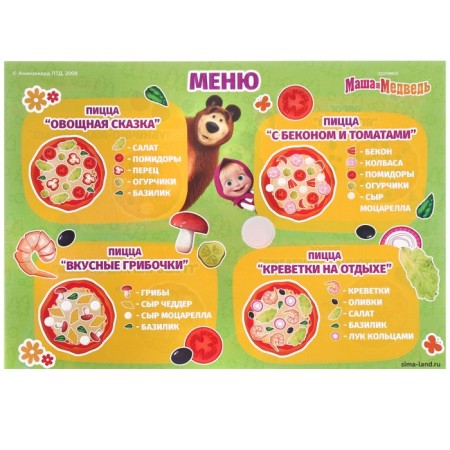 Magnetic game for children "Fun Kitchen", Masha and the Bear-8