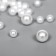 Decor for creativity plastic "Balls. White mother-of-pearl" d = 3-8 mm, set 10 grams