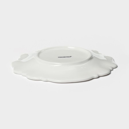 Porcelain saucer Magistro "suite", d = 15.6 cm, white color-3
