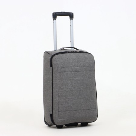 Small suitcase 20 ”, lightning department, external pocket, 2 wheels, gray color-1
