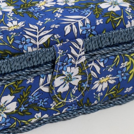 Casket for needlework "Field flowers on blue" 18x12x9.5 cm-1