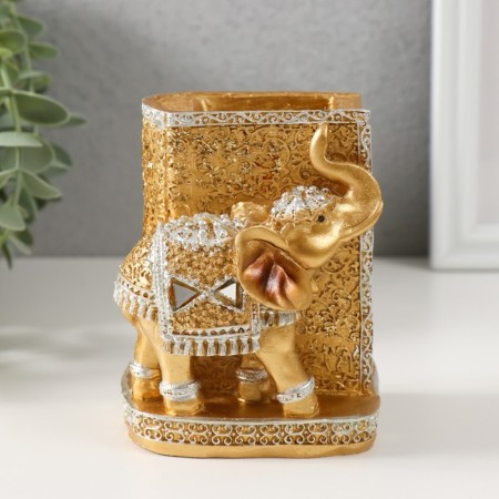 Souvenir Polystone Pencil "Elephant at the Golden Book" 10.5x8.3x7 cm