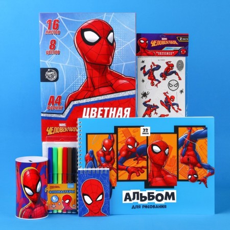 Gift set of first grader, 6 items, Spider-Man-11