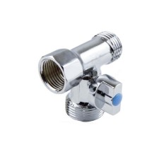 Кран шаровой Aquasfera 1040-01, 1/2"х3/4"х1/2, внутренняя/наружная/наружная,для быт.приборов