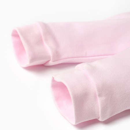 Pants for children, pink color/hares, height 68-2