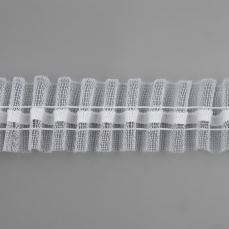 The curtain tape is classic, organza, 2.5 cm, 100 ± 1 m, the color is transparent-1