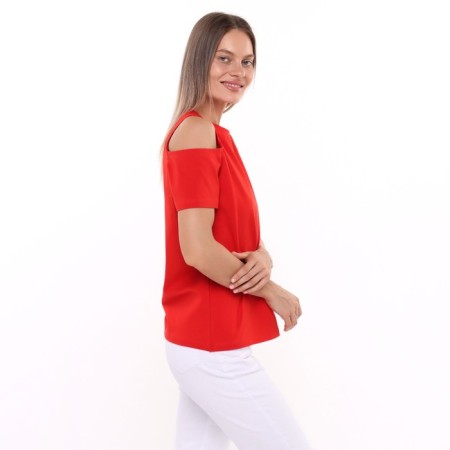 T -shirt female, red color, size 44 (m)-1