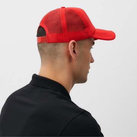 Baseball cap with minaku grid, red color, size 56-58-4