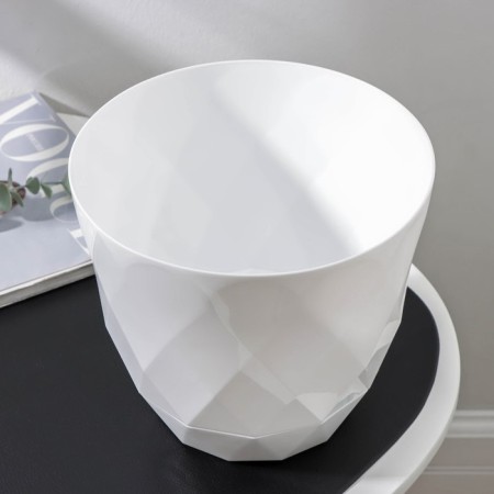 Pot for flowers with a tray laurel, 4.5 l, d = 22 cm, h = 19 cm, white color-1
