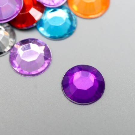 A set of decor for the creativity of rhinestones diameter 1 cm "multi -colored" 12x12.5 cm weight - 17 grams-2