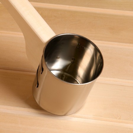 Stainless steel bath for a bathhouse, 0.5l, 42 cm, with a pen, "Dobroparov"-1