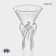 Martini glass glass Magistro Medusa, 180 ml