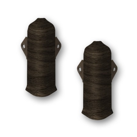 The angle external lexide 80mm with fasteners in black oak (2pcs/blister)