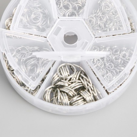 Rings clamping metal in the casket "Chrome" 880 pcs 8x8x2 cm-1