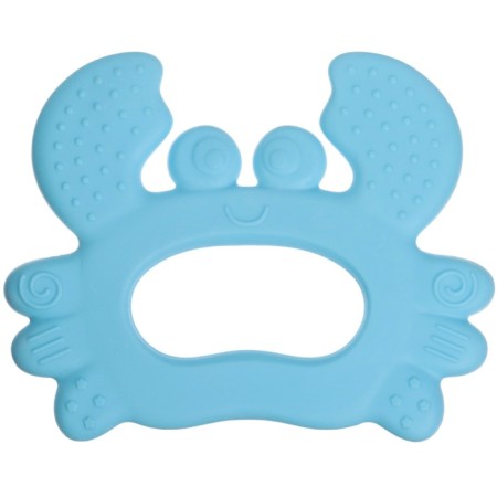 A set of silicone teeters "Blue Boxing", with a rattle, 4 pcs., In the case, crumb I-8