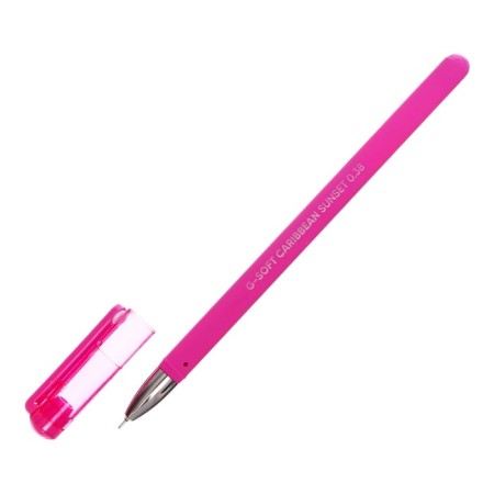 Gel pen Erichkrause G-Soft Stick Caribbean Sunset Node 0.38 mm, black ink, continuous line 500 m-11