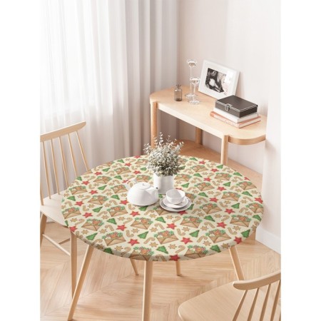 Grindard "Christmas postcard", round, oxford, elastic band, size 120x120 cm, diameter 75-100 cm.-2