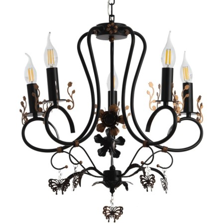 Sandra chandelier 5XE14 40W Black-gold 51x51x52-110 cm BayerLux-1