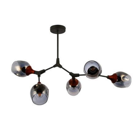 Ceiling EVOLUCE lamp. Sle113402-05. Ciotolla. 5x60 watts, E27, 92x59x50 cm, gray color, dark tree-5