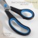 Portnovsky scissors, mowed blade, heat -resistant handles, 12.2 ’’, 31 cm, black/blue color