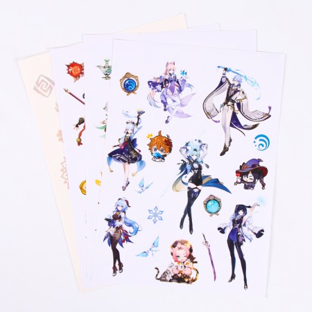 Creative Notepad "Lunar Lantern" Genshin "with stickers and translated tattoos, A4-4