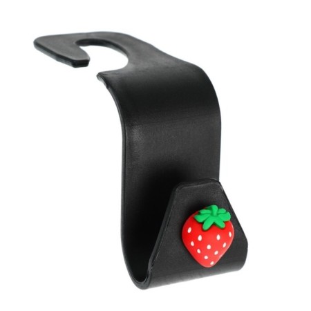 Hook on the headrest "strawberries", black