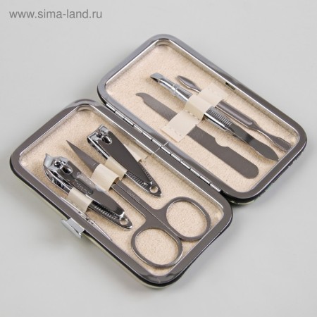Manicure set "Fruits", 6 items, in a case, a drawing mix-6