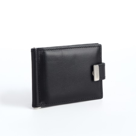 Clip for bills on a button, black color