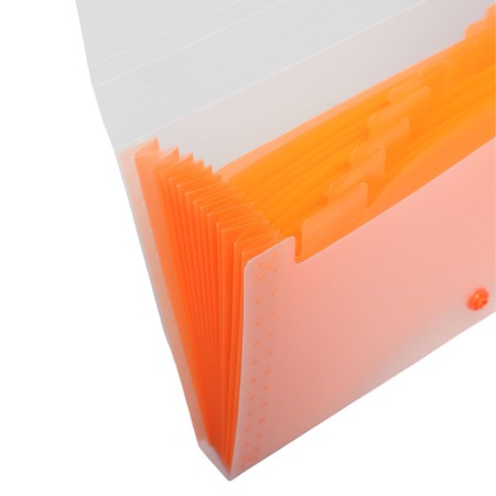 A4 cartridge folder on the 13 departments button, Erichkrause, Matt Neon, transparent plastic, mix-8