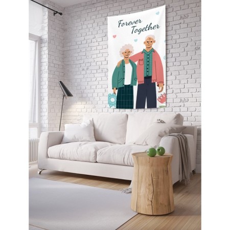 Decorative panel with photo printing "Forever Together", vertical, size 100x150 cm