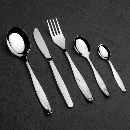 Set of dining room "Lira", 30 objects, decorative box, silver color-1