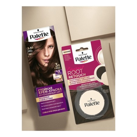 Palette hair powder, tinting, chestnut, 3 g-4