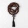 Parsing wooden "Orthodox" 50 beads through a cross, brown color