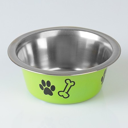 Standard colored bowl with print, 240 ml, green