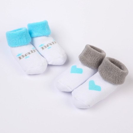 A set of socks for newborns 2 pairs (4 pcs.), Taurus from 0 to 6 months.