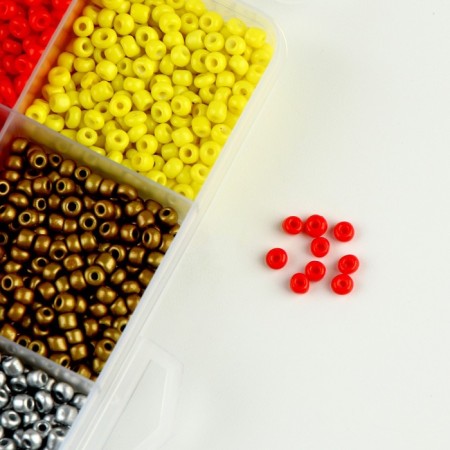 Set for creating jewelry, 24 colors, size 1 piece: 3 mm., Fishing line, scissors, accessories-8