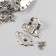 Castle Metal for the casket silver + nails. set 10 pcs 2.9x3 cm