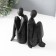 Polystone souvenir "close - far" black set 2 pcs 9x19x19.5 cm