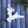 Christmas tree decoration "Snow Olena" 14x10 cm, white