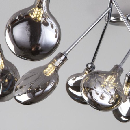Lamella chandelier, 36x3W G4, color chrome-3
